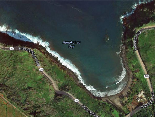 Honokohau Bay aerial photo